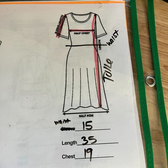 Anthropologie Tulle Womens Dress Sz Medium Orange Sleeveless Boho Summer Midi - Picture 7 of 7